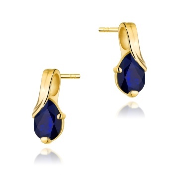 Cercei Aur 14K cu Safir 0.60 ct - Img 1