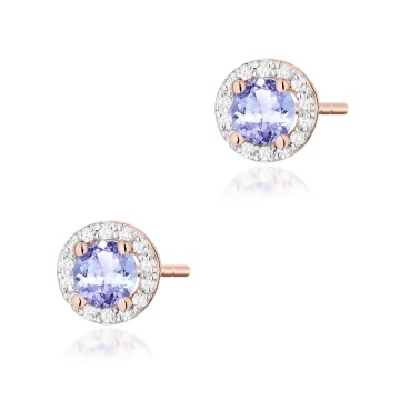 Cercei Aur 14K cu Tanzanit 0.50 ct si Diamante Naturale 0.24 ct - Img 4