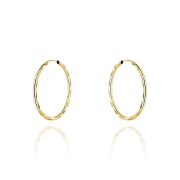 Cercei cerc cu diamante super usoare, 2,5 cm