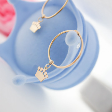Cercei Royal Crown din AUR 14K - Img 2