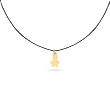 Choker snur si pandantiv din Aur 14k baietel sau fetita personalizabil - Img 2