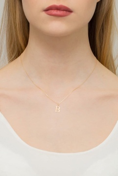 Colier Aur 14K cu Diamant Natural 0.01 ct - Img 3