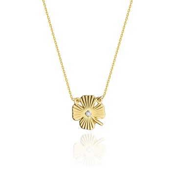 Colier Aur 14K cu Diamant Natural 0.01 ct