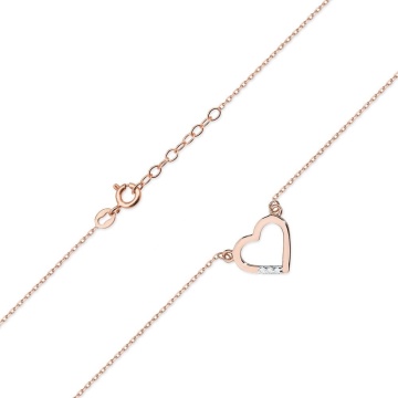 Colier Aur 14K cu Diamante Naturale 0.01 ct - Img 4