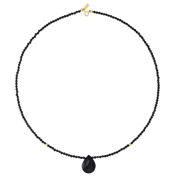 Colier Black Drop cu Onix și AUR 14K - Img 2