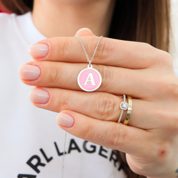 Colier Color Coin din Argint 925 cu bănuț pictat cu email - Img 3