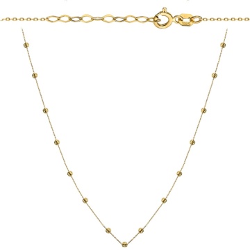 Colier cu Bilute- Aur 14k - Img 3