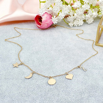 Colier cu charmuri personalizabile din Aur 14k - Img 2