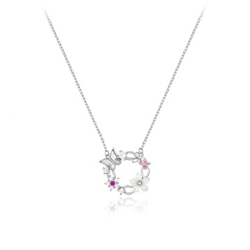 Colier din argint 925 cu cristale Spring Story