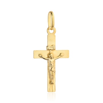 Cruciuliță Aur 14K cu Imaginea lui Iisus Hristos – Eleganță Divină - Img 2