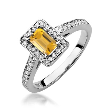 Inel Aur 14K cu Citrin 0.60 ct si Diamante Naturale 0.22 ct - Img 9