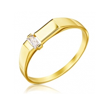 Inel Aur 14k cu Cristal Alb - Img 2