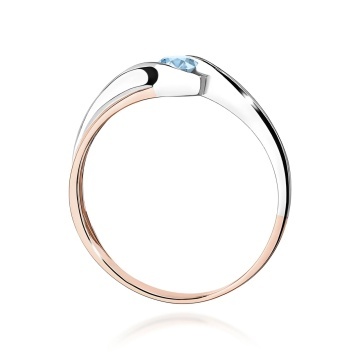 Inel Aur 14K cu Diamant Albastru de Laborator 0.15 ct - Img 7
