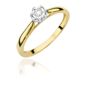 Inel Aur 14K cu Diamant Natural 0.08 ct