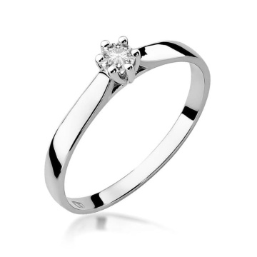 Inel Aur 14K cu Diamant Natural 0.12 ct - Img 9