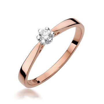 Inel Aur 14K cu Diamant Natural 0.12 ct - Img 9