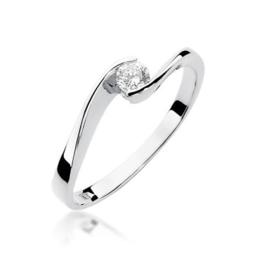 Inel Aur 14K cu Diamant Natural 0.13 ct - Img 4