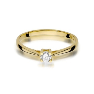 Inel Aur 14K cu Diamant Natural 0.15 ct - Img 2