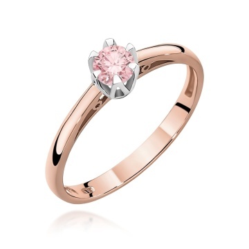 Inel Aur 14K cu Diamant Natural 0.15 ct - Img 5