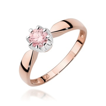 Inel Aur 14K cu Diamant Roz de Laborator 0.50 ct - Img 4