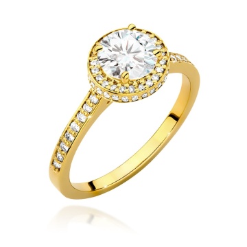 Inel Aur 14K cu Diamante de Laborator 1.38 ct