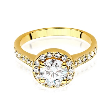Inel Aur 14K cu Diamante de Laborator 1.38 ct - Img 2