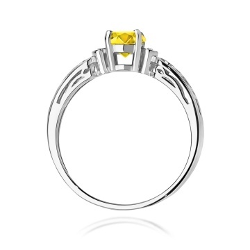 Inel Aur 14K cu Diamante Galbene de Laborator 0.52 ct - Img 11