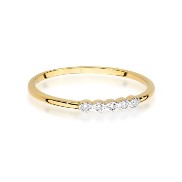 Inel Aur 14K cu Diamante Naturale 0.04 ct - Img 2