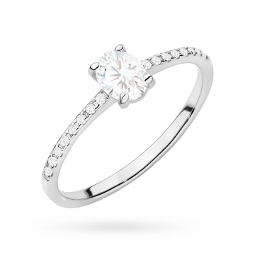 Inel Aur 14K cu Diamante Naturale 0.38 ct - Img 5