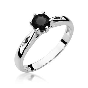 Inel Aur 14K cu Diamante Naturale Albe si Negre 0.51 ct - Img 9