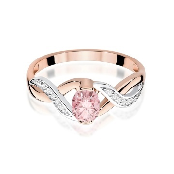 Inel Aur 14K cu Diamante Roz de Laborator 0.55 ct - Img 6