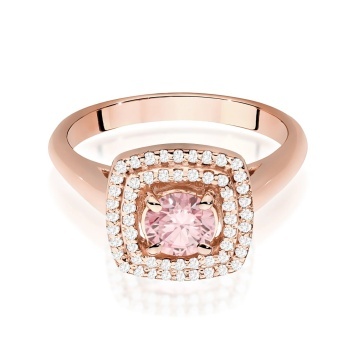 Inel Aur 14K cu Diamante Roz de Laborator 0.78 ct - Img 6