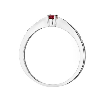 Inel Aur 14K cu Rubin 0.15 ct si Diamante Naturale 0.01 ct - Img 11