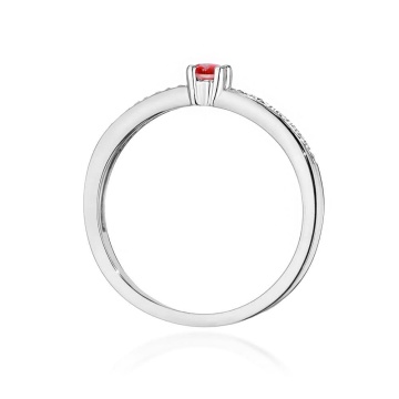 Inel Aur 14K cu Rubin 0.15 ct si Diamante Naturale 0.05 ct - Img 12
