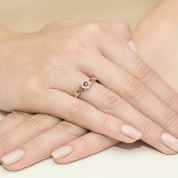 Inel Aur 14K cu Rubin 0.15 ct si Diamante Naturale 0.09 ct - Img 11