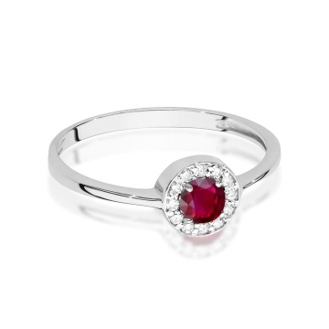 Inel Aur 14K cu Rubin 0.30 ct si Diamante Naturale 0.10 ct - Img 10