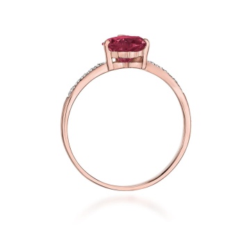 Inel Aur 14K cu Rubin 1.70 ct si Diamante Naturale 0.06 ct - Img 10