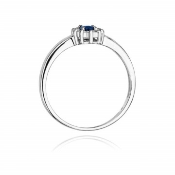 Inel Aur 14K cu Safir 0.30 ct si Diamante Naturale 0.10 ct - Img 7