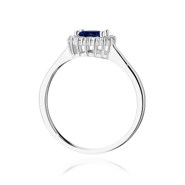 Inel Aur 14K cu Safir 0.50 ct si Diamante Naturale 0.14 ct - Img 7