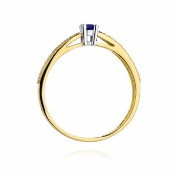 Inel Aur 14K cu Tanzanit 0.15 ct si Diamante Naturale 0.09 ct - Img 2