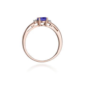 Inel Aur 14K cu Tanzanit 0.40 ct si Diamante Naturale 0.03 ct - Img 10