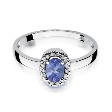 Inel Aur 14K cu Tanzanit 0.40 ct si Diamante Naturale 0.08 ct - Img 6