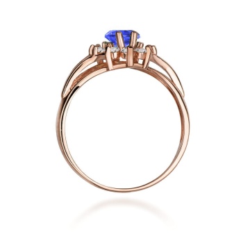 Inel Aur 14K cu Tanzanit 0.70 ct si Diamante Naturale 0.30 ct - Img 10