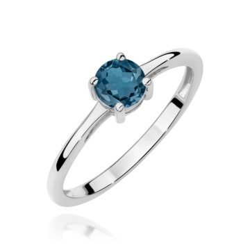 Inel Aur 14K cu Topaz London Blue 0.50 ct - Img 9