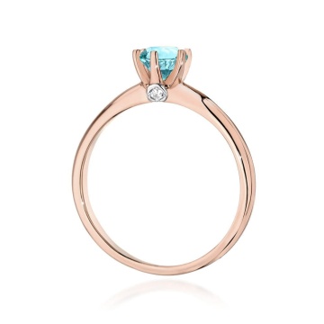 Inel Aur 14K cu Topaz Swiss 0.50 ct si Diamante Naturale 0.04 ct - Img 10