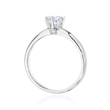 Inel Aur 14K cu White Sapphire 0.60 ct si Diamante Naturale 0.04 ct - Img 7