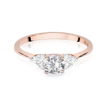 Inel Aur 14K cu White Sapphire 0.60 ct si Diamante Naturale 0.18 ct - Img 10