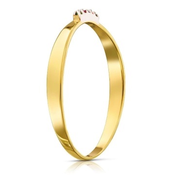 Inel Aur 8K cu Zirconii Colorate - Design Elegant - Img 5