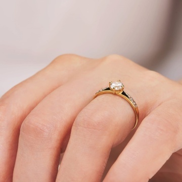 Inel Aur 8K cu Zirconiu Only One 3.1545 - Img 3