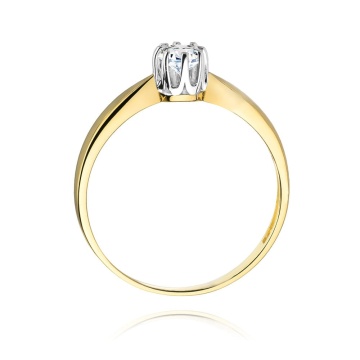 Inel Aur 9K cu Diamant de Laborator 0.20 ct - Img 3